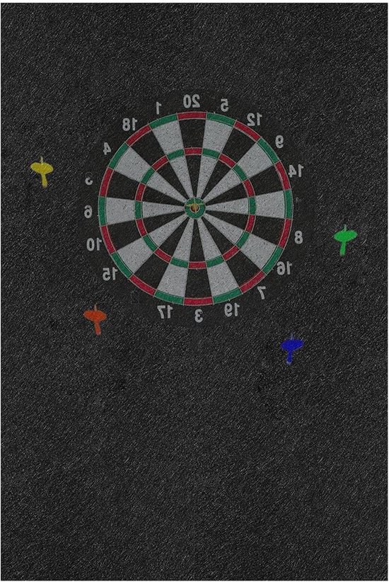 Dartbord Muurbeschermer - Vilt Backer - Muren Beschermen - Schokabsorberend Vilt - 60x90CM - Zwart