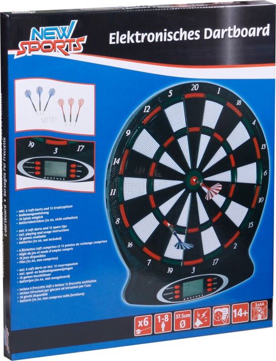 dartbord new sports electronisch incl 6 pijlen van New Sports