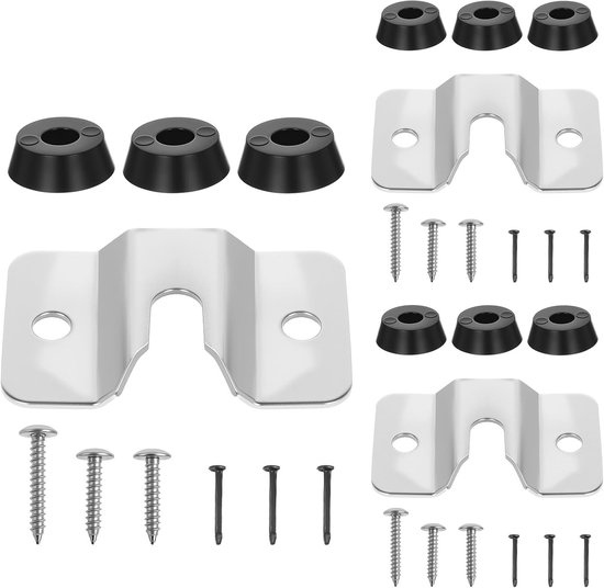 Dartbord Ophangsysteem - Muurbevestiging Kit - Stalen Dart Games - 3 Set Inclusief - Compact Formaat - Zilver Zwart van Merkloos