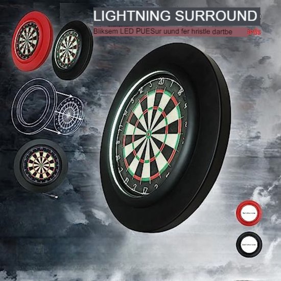 Dartbord surround ring - Dartbord verlichting led surround - Dartbord verlichting voordeelpakket - Rood van Dart