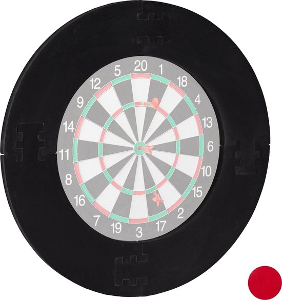 dartbord surround ring R7 - 4-delig - beschermring darts - muurbescherming - EVA - Ø 72 cm - zwart van Merkloos
