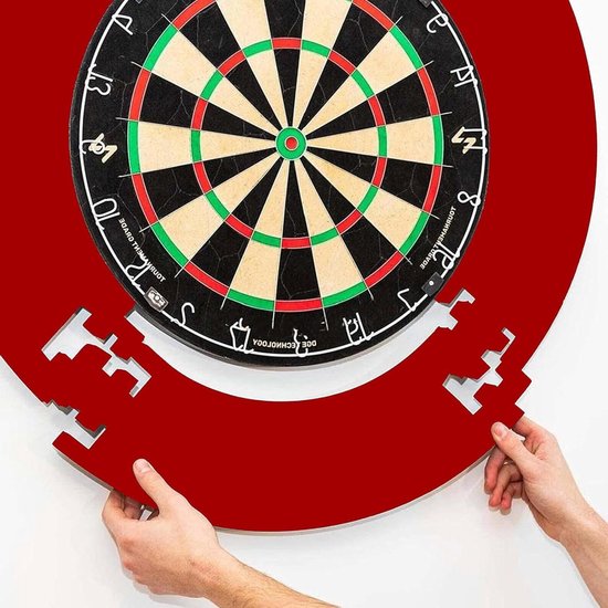 Dartbord Surround - Wandbeschermer Achterbord - Bescherming Muren - Universele Pasvorm - 709 Inch Dikte - Rood