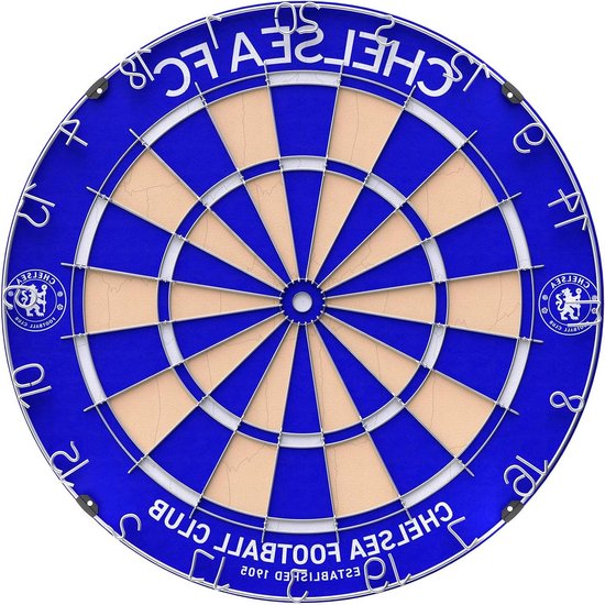 Dartbord - Voetbal Dartbord - Darten - Officieel Gelicenseerd - 450mm Diameter - Blauw van Merkloos