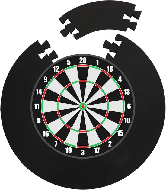 Dartbordomranding van duurzaam en lichtgewicht EVA-materiaal - zwart van Merkloos