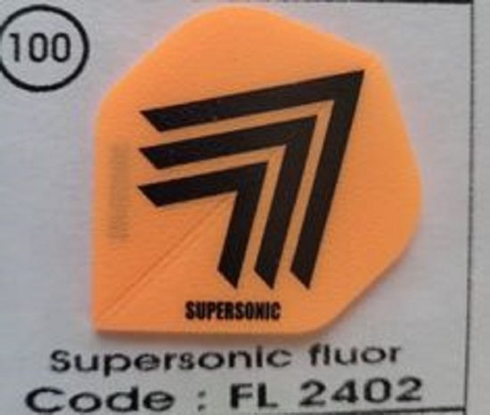 Dartflights 100 Micron Supersonic 10 sets (30 stuks) Fluor oranje van Dart