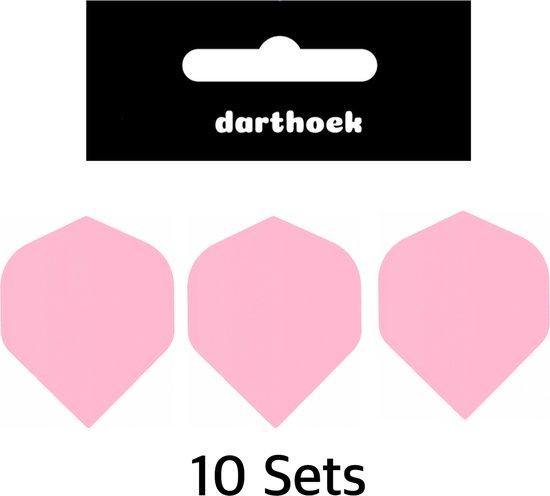 Darthoek| Flights | Poly | Roze | 10 Sets | (30 stuks) | + 1 set Darthoek flights van Darthoek