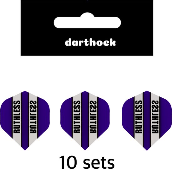 Darthoek| Flights | Ruthless | Blauw | 10 Sets | (30 stuks) | van Darthoek