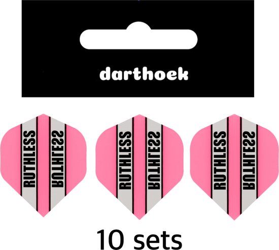 Darthoek| Flights | Ruthless | Roze | 10 Sets | (30 stuks) | van Ruthless