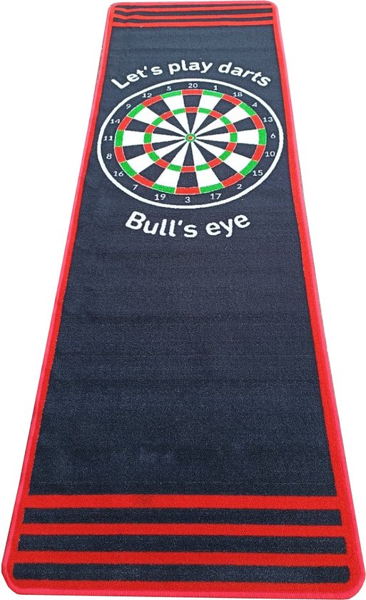 Dartmat - dartkleed - Zwart - Bulls Eye - 237 x 80 cm van Bull's-Eye
