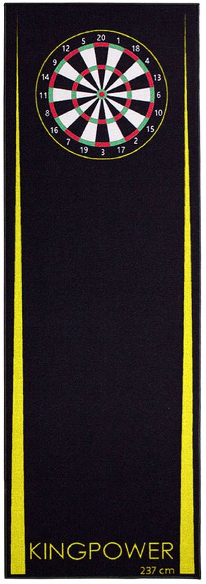 Dartmat Geel Mat Stalen Darts Dartbord Accessoires Dartmat Doelwit Oche Darts Werplijn Beschermer Rubberen Vloer Dartbord 237 x 80 cm Kingpower