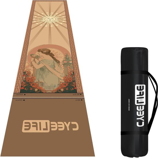 Dartmat - Vloerbeschermer Tapijt - Bescherming Vloer - Antislip Rubber Onderkant - 297 x 66 cm - Bruin