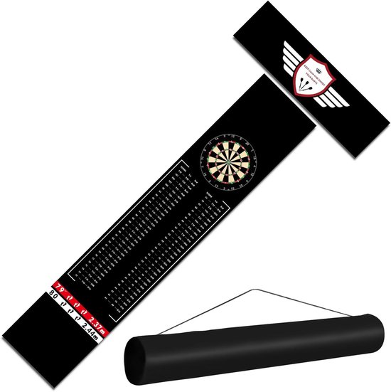 Dartmat voor Dartsport - Antislip Vloermat voor Darts Gooi Lijn en Checkout - Duurzame Rubber Darts Oche Mat