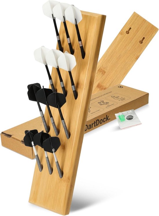 Dartpijl Houder - Dart Accessoire - Orde Houden - Massief Hout - Voor 12 Pijlen - Bruin van Merkloos