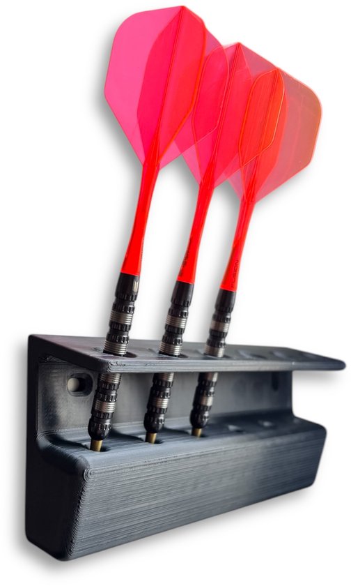 Dartpijl Houder Standaard - 6 Pijlen - Zwart van Echowell