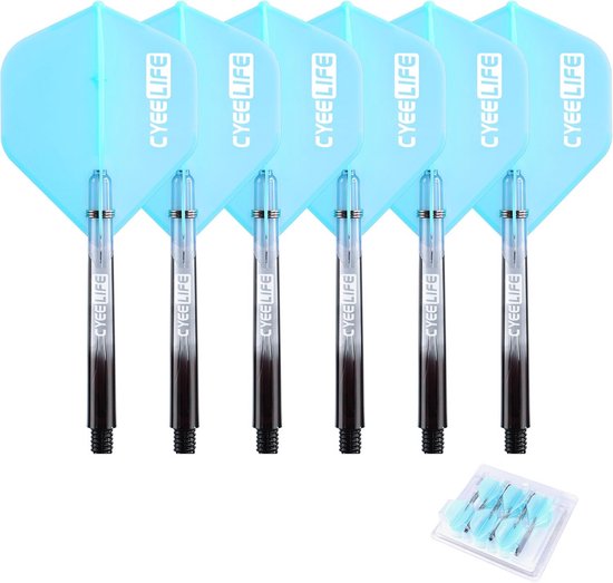 Dartpijlen Accessoires Set met Flights, PC Shafts en Metalen O-Ringen