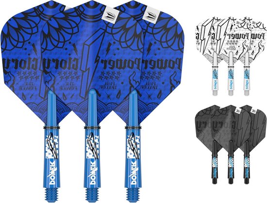 Dartpijlen Accessoires Set - Shafts en Flights - Darts Spelen - Player Endorsed Ink Design - 9 Sets - Multicolor van Merkloos