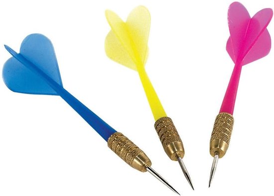 Dartpijlen - Dart Flights - Dartpijlen Set - 10 gram - Professionele Dartpijlen Set - Cadeau - Blauw, Geel, Roze - 3 Stuks - van Imperatoris van Merkloos
