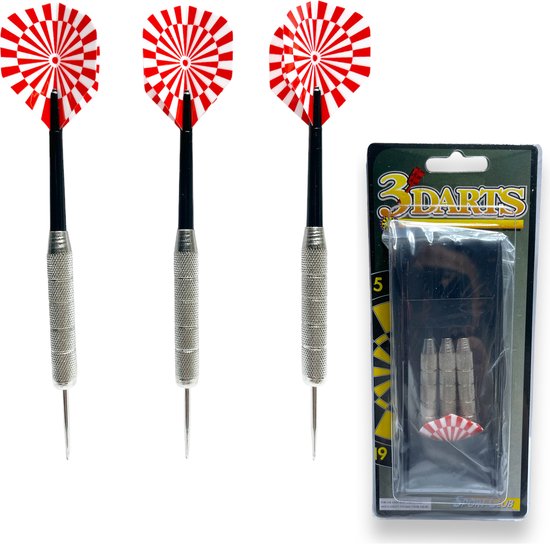 Dartpijlen set - 3x dartpijl - druppelvormige darts incl. darts shafts en hoesje - 21gram - 16CM van Maverton
