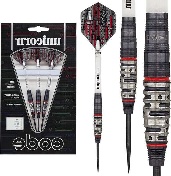 Dartpijlen Set - Steel Tip - Precisie Werpen - Aggressieve Grip - 20G - Zwart Rood