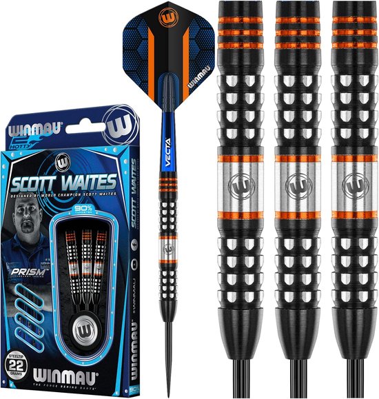 Dartpijlen Set - Tungsten Pijlen - Precisie Werpen - 90% Tungsten Kwaliteit - 22 gram - Zwart Oranje
