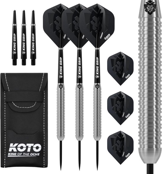 Dartpijlen Set - Tungsten Pijlen - Precisie Werpen - Stevige Ringgrip - 24 Gram - Zwart