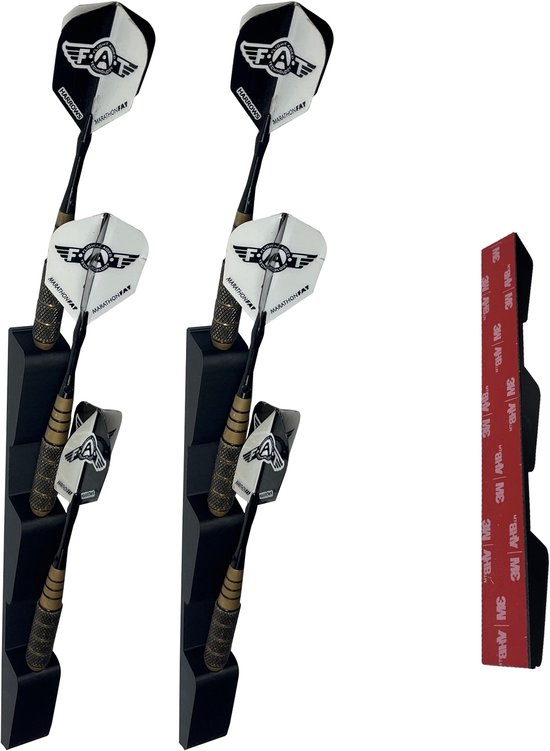 Dartpijlhouder - Zwart - 2 Stuk - Dartpijlen Houder - Aan De Muur - Dartpijl Opbergstandaard van Merkloos