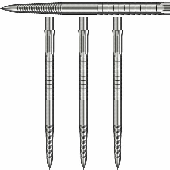 Dartpunten EVO Caliburn - Microgrip Zilver - 32 mm van Merkloos