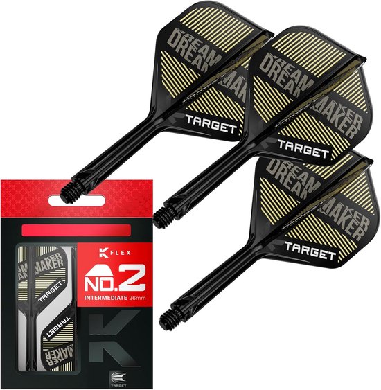 Darts K-Flex Flights en Shaft Systeem - Inclusief 3 Stuks (Intermediate, 26mm) - All-in-One Darts Accessoires van K-FLEX