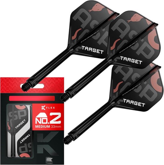 Darts K-Flex Flights & Shaft Systeem - Medium (33mm) - Set van 3 - Darts Accessoires voor Verbeterde Precisie