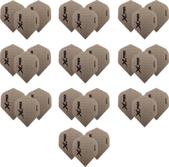 Darts Set 10 pack darts flights – logo – darts flights - grey dots van Dart