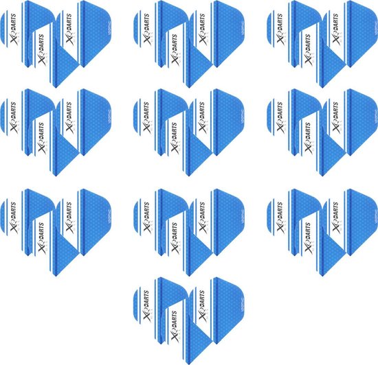 Darts Set 10 sets (30 stuks) - logo darts flights blauw - darts flights - 100 micron stevig van Dart