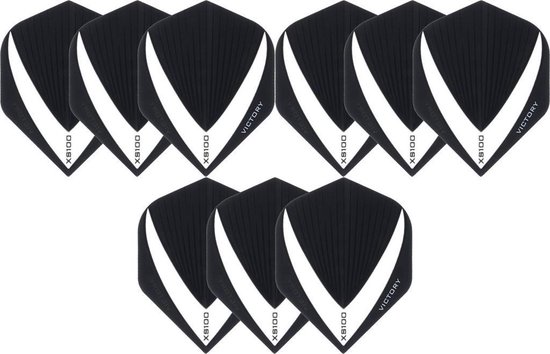 Darts Set - 3 sets (9 stuks) dart flights - Clear - Vista-X van Dart
