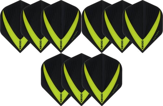 Darts Set - 3 sets (9 stuks) dart flights - Groen - Vista-X van Dart