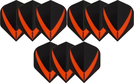 Darts Set - 3 sets (9 stuks) dart flights - Oranje - Vista-X van Dart