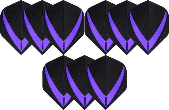 Darts Set - 3 sets (9 stuks) dart flights - Paars - Vista-X van Dart