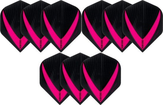 Darts Set - 3 sets (9 stuks) dart flights - Roze - Vista-X van Dart