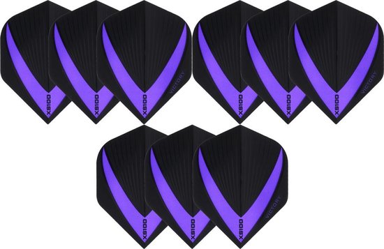Darts Set 3 sets (9 stuks) Super Sterke - Paarse - Vista-X - flights - darts flights van Dart