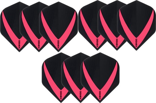 Darts Set 3 sets (9 stuks) Super Sterke - Rood - Vista-X - flights - darts flights van Dart