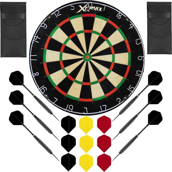 Darts Set Belgian Dreammaker set - dartbord - 2 sets - dartpijlen - dart shafts - dart flights - Plain Dartbord van Dart