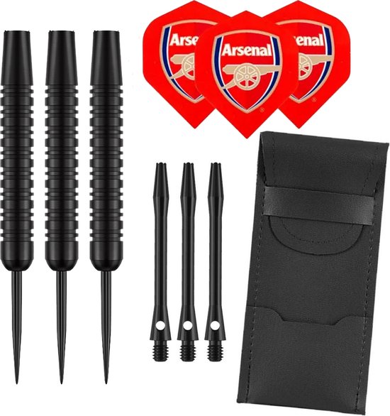 Darts Set Black - dartpijlen - Arsenal - dart shafts - dart flights - 23 gram - dartspijlen - Cadeau van Dart