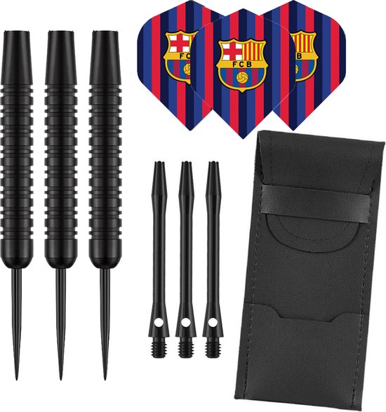 Darts Set Black - dartpijlen - FC Barcelona 1 - dart shafts - dart flights - 23 gram - dartspijlen - Cadeau van Dart