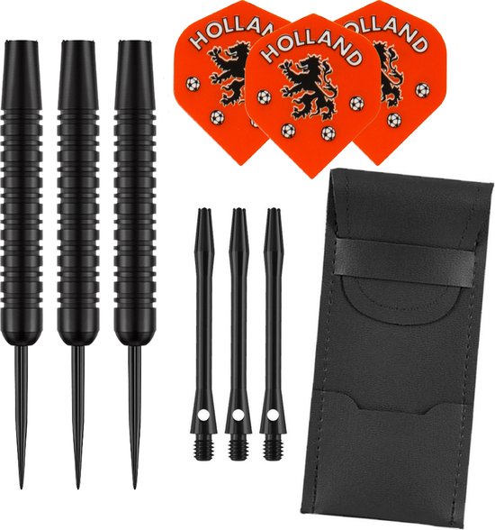 Darts Set Black - dartpijlen - Holland - dart shafts - dart flights - 23 gram - dartspijlen van Dart