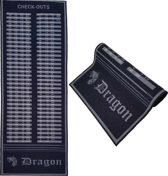 Darts Set - darmat - finish dartmat - 300*80 - zwart-antraciet van XQ Max