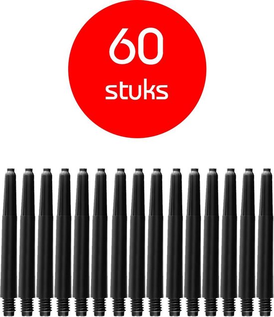 Darts Set - darts shafts - 20 sets (60 stuks) - Inbetween - zwart - dart shafts - shafts van Shot!