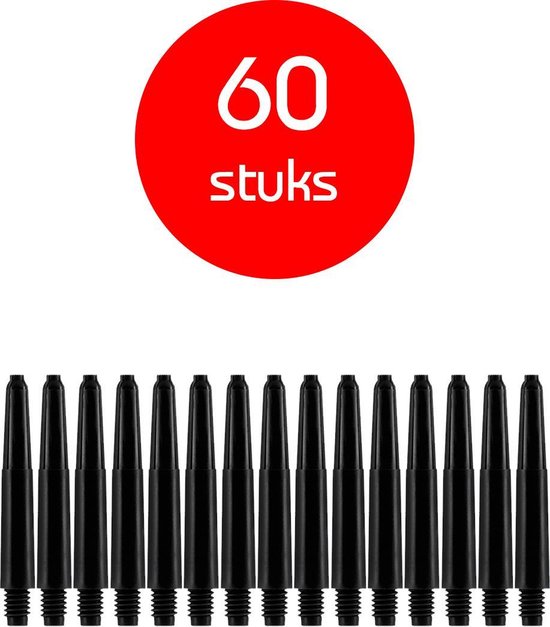Darts Set - darts shafts - 20 sets (60 stuks) - short - zwart - dart shafts - shafts - Cadeau van Zomma