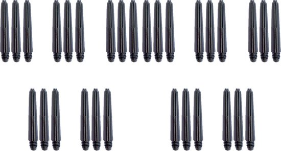 Darts Set dartshafts - 10 sets (30 stuks) - zwart - short - dartshafts - dart shafts - Cadeau van Dart
