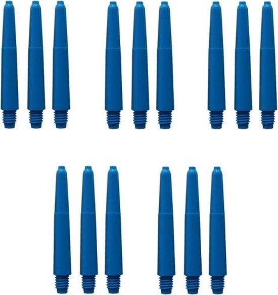 Darts Set dartshafts - 5 sets (15 stuks) - Short - blauw - dartshafts - dart shafts van CyeeLife