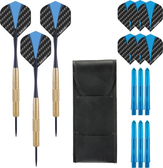 Darts Set GoldenEye - dartpijlen - inclusief - dart shafts - dart flights - dartpijlen 22 gram - 100% brass van Dart