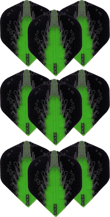 Darts Set - High Impact – 3 sets (9 stuks) – darts flights – Best Getest - Groen van Dart