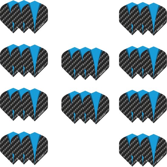 Darts Set LF - dart flights - 30 stuks stevige dart flights - blauw van Dart